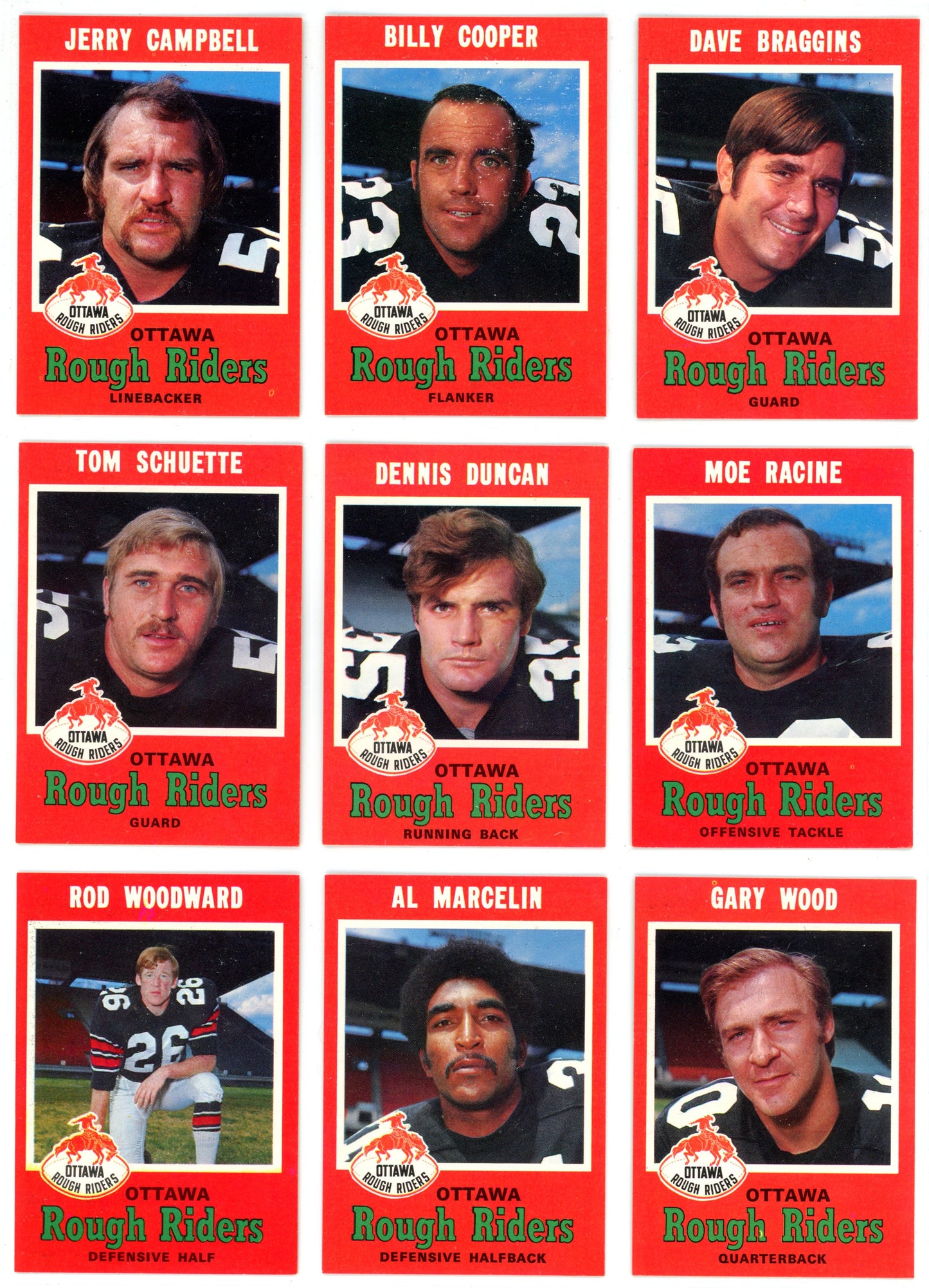 1971 OPC O-Pee-Chee CFL Football Complete Set (132 Cards) W/ Joe Theismann Graded Rookie KSA 7.5