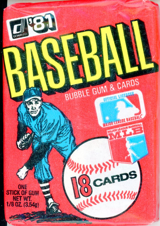 1981 Donruss Baseball (1) Wax Pack Many HOFers