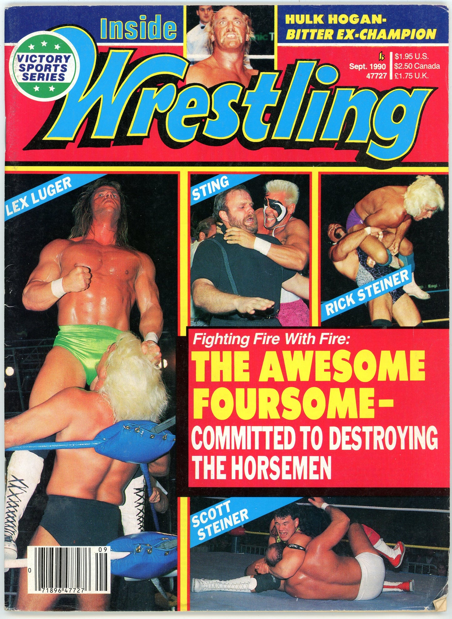 Inside Wrestling Vintage Magazine (September, 1990) Lex Luger, Sting