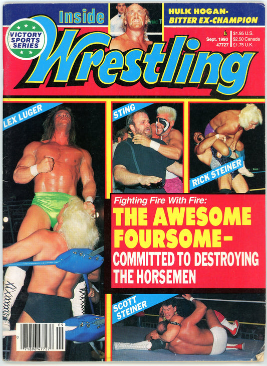 Inside Wrestling Vintage Magazine (September, 1990) Lex Luger, Sting