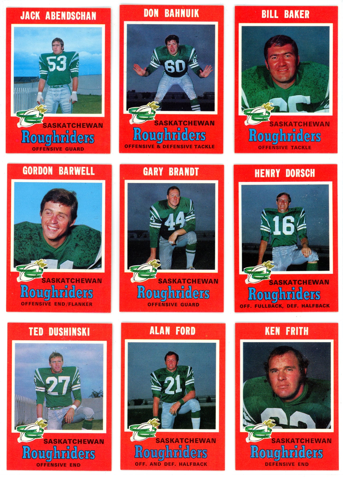 1971 OPC O-Pee-Chee CFL Football Complete Set (132 Cards) W/ Joe Theismann Graded Rookie KSA 7.5