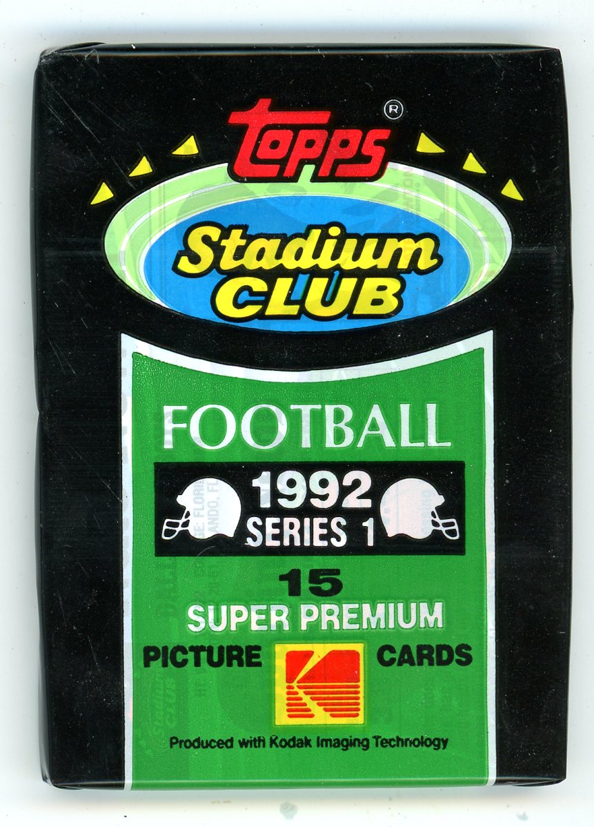 1992 Topps Stadium Club Football Card Series 1 Pack (15 Cards)