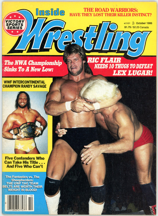 Inside Wrestling Vintage Magazine (October, 1986) Ric Flair vs. Lex Luger