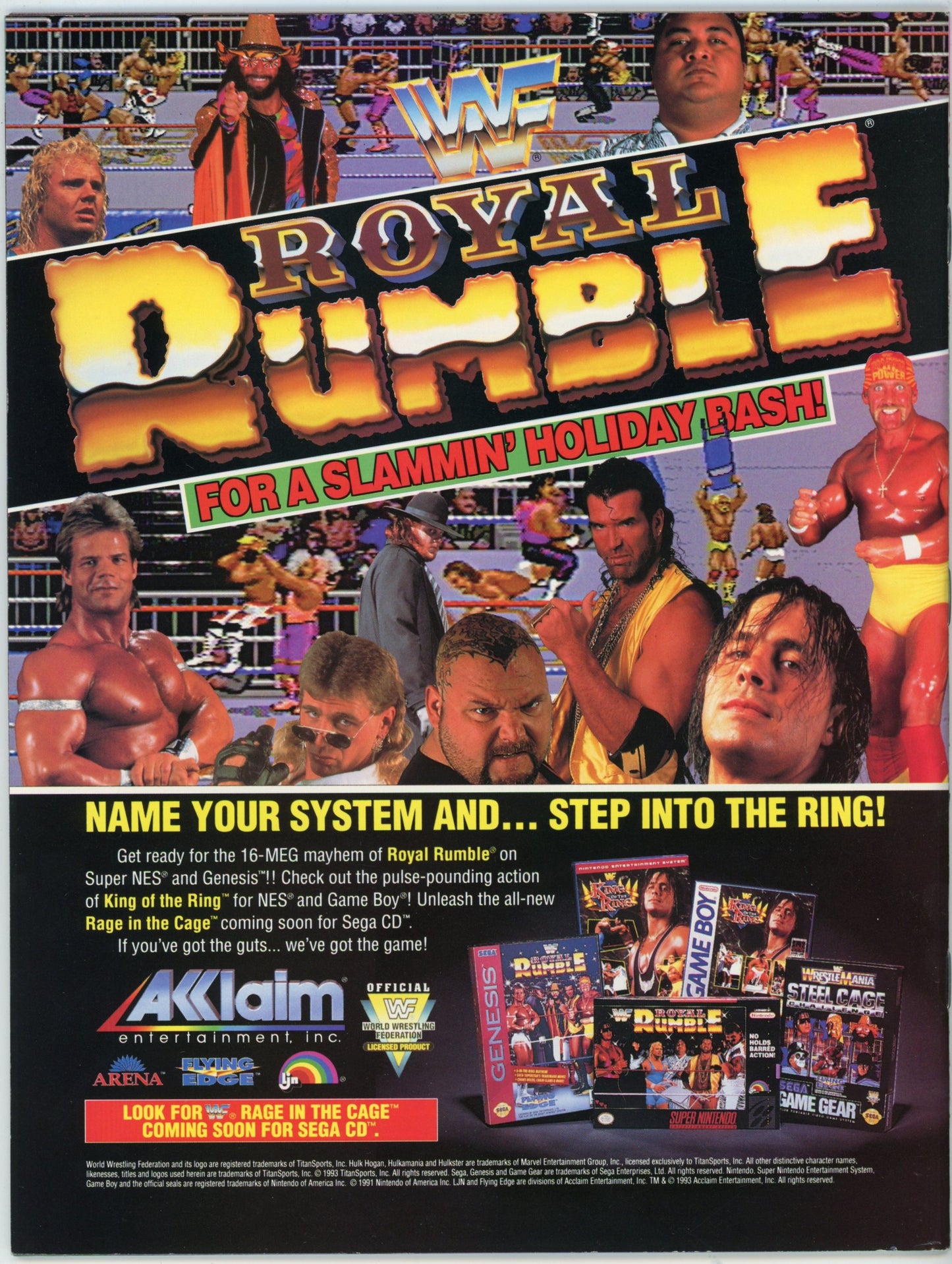 WWF WWE Vintage Wrestling Magazine (January 1994) Crush Cover