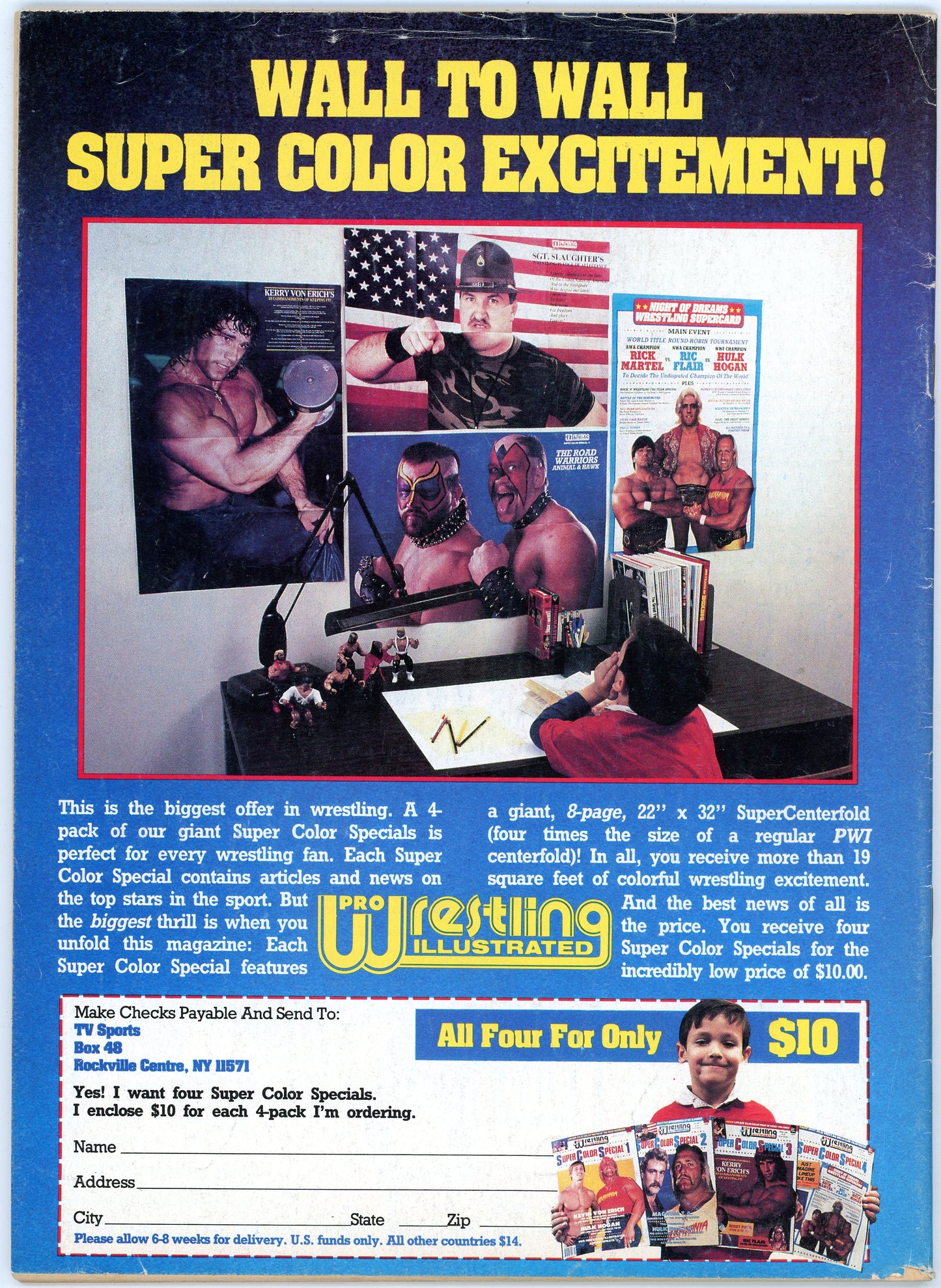 Inside Wrestling Vintage Magazine (October, 1986) Ric Flair vs. Lex Luger