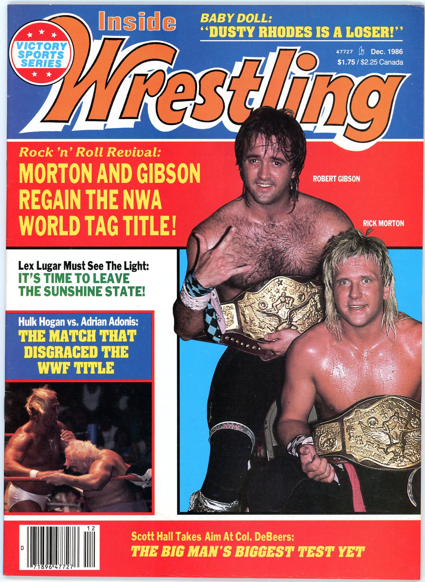 Inside Wrestling Vintage Magazine (December, 1986) Robert Gibson, Rick Morton