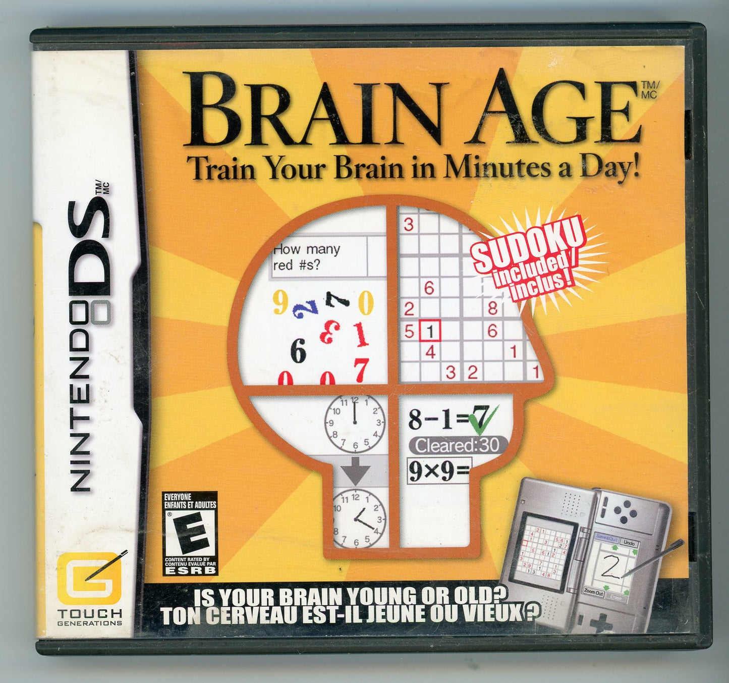 2005 Nintendo Brain Age DS Video Game Cartridge In Box