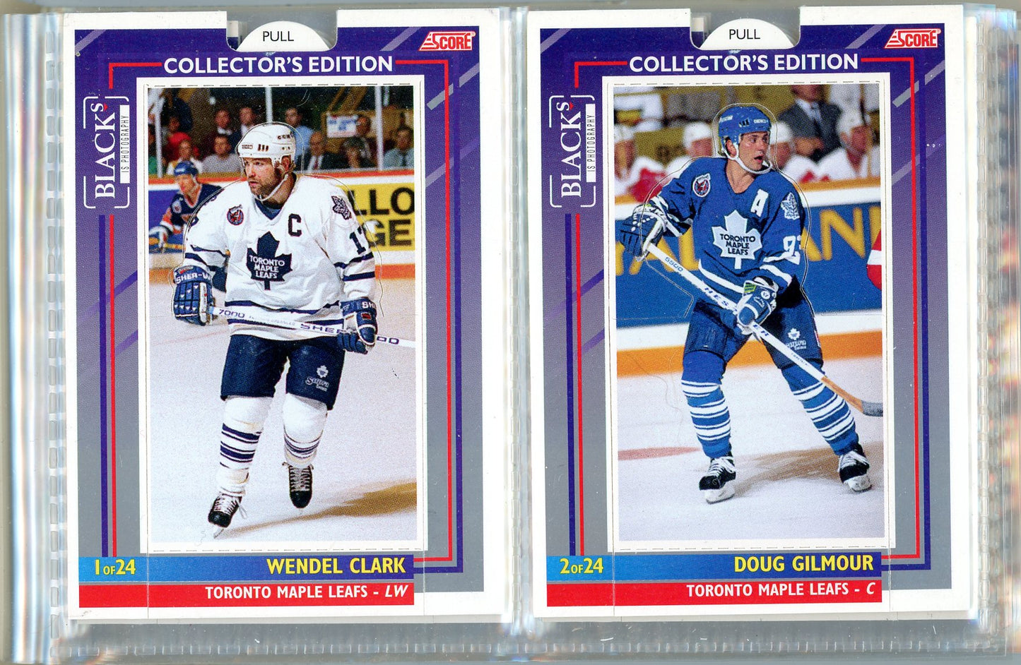 1993/94 Score Black's Toronto Maple Leafs Pop-Up Hockey Complete Set in Branded Binder (24 Pop-Up Cards)