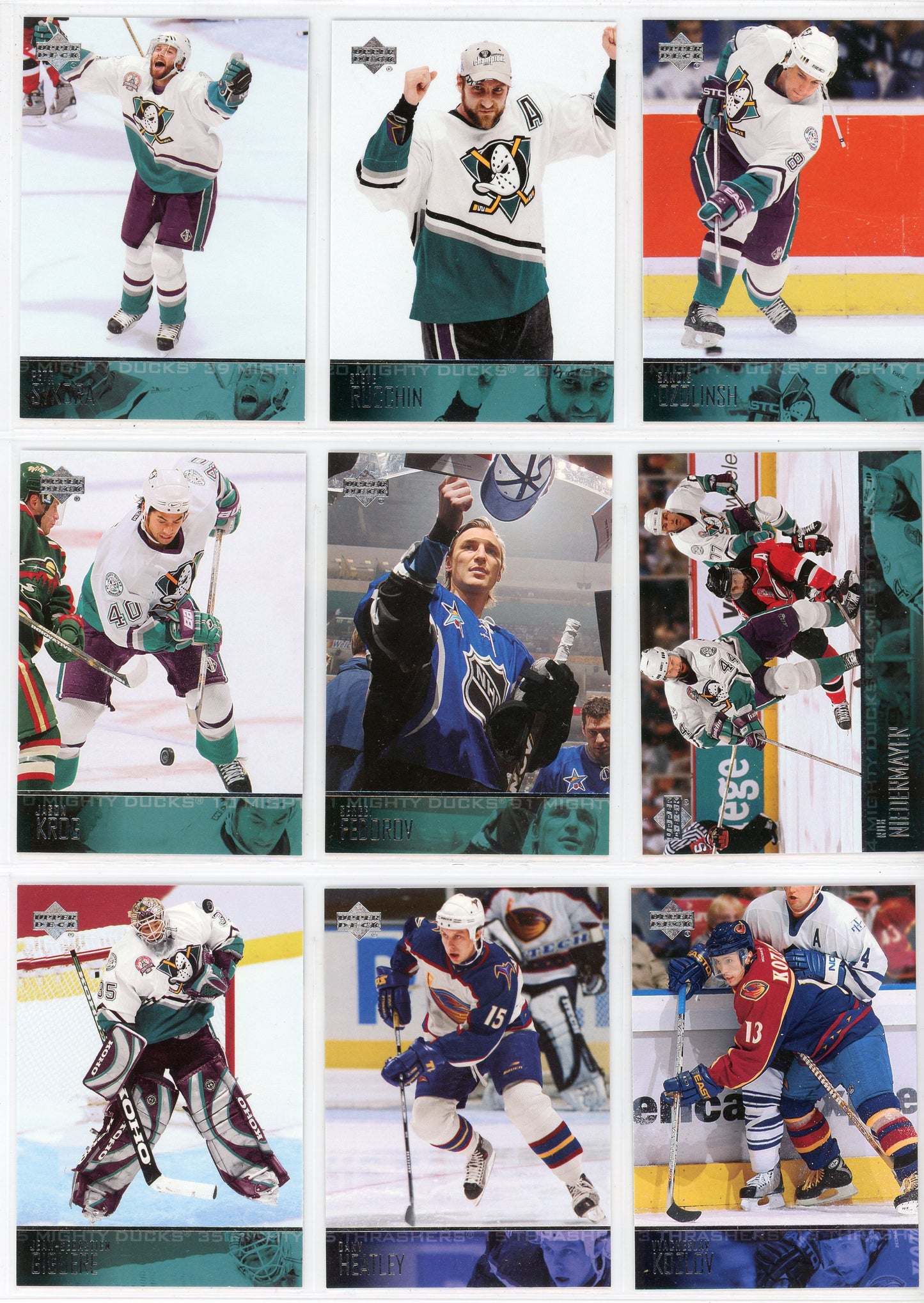 2003/04 Upper Deck NHL Hockey Series 1 Base Set (200 Cards)