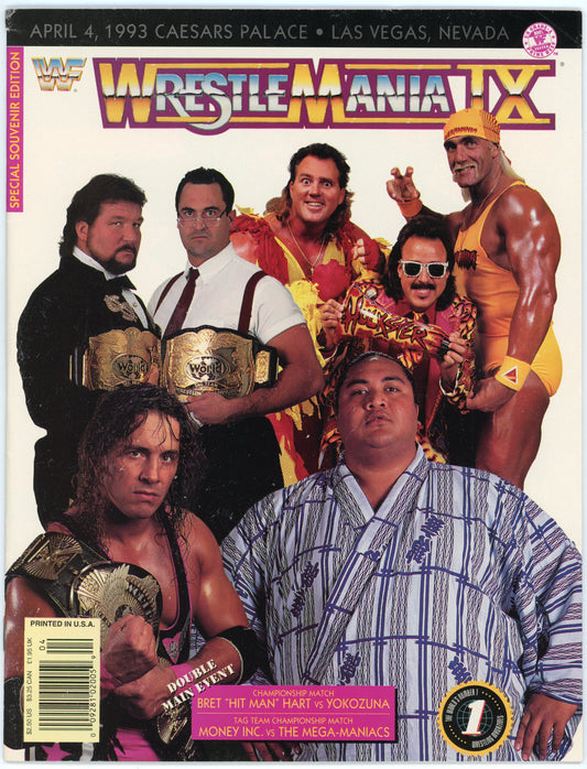 WWF WWE WrestleMania IX Vintage Wrestling Program Caesars Palace (April 4, 1993) Special Souvenir Edition