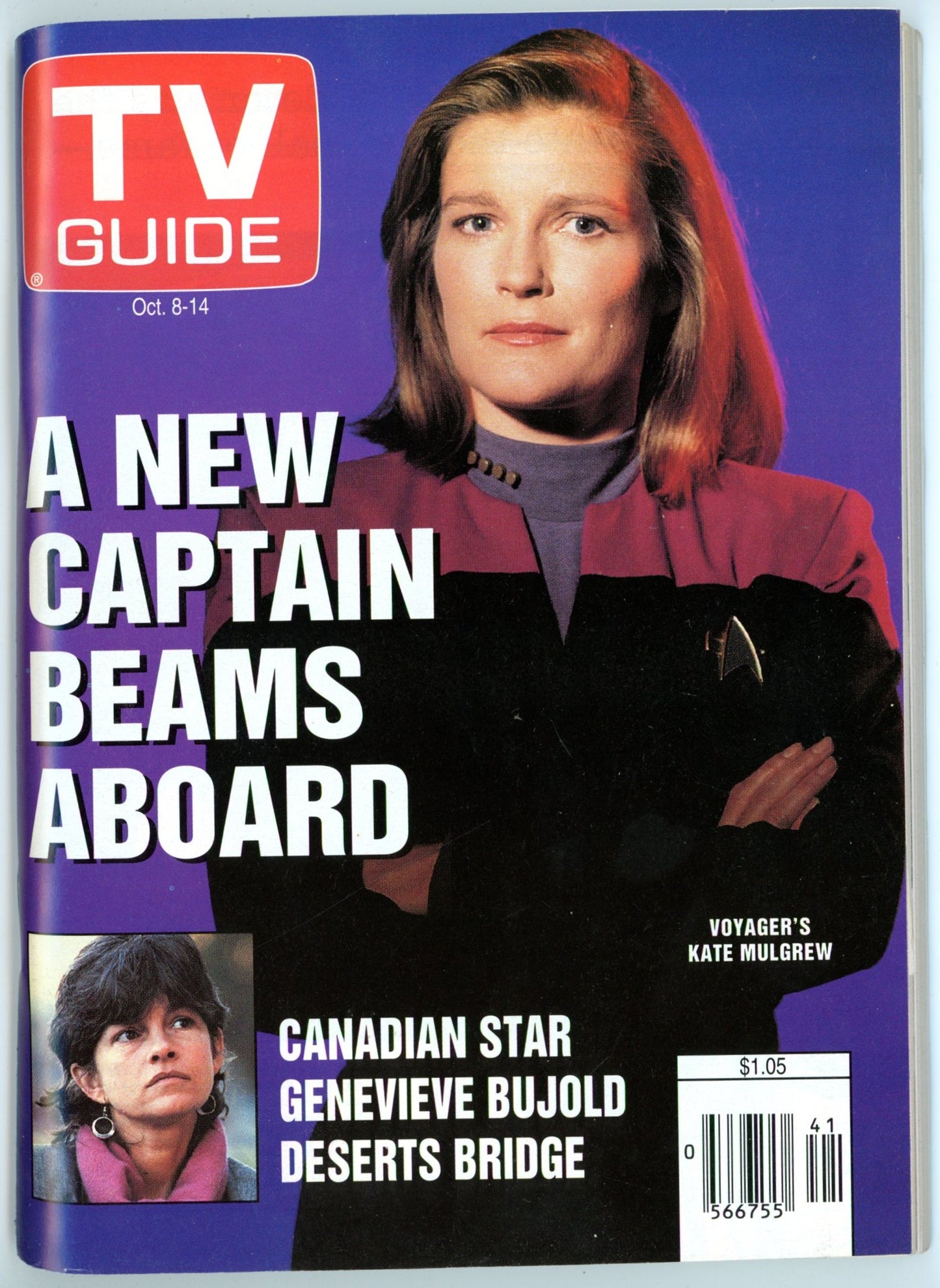 TV Guide Canada Vintage Magazine (October 8-14 1994) Newsstand Kate Mulgrew Cover