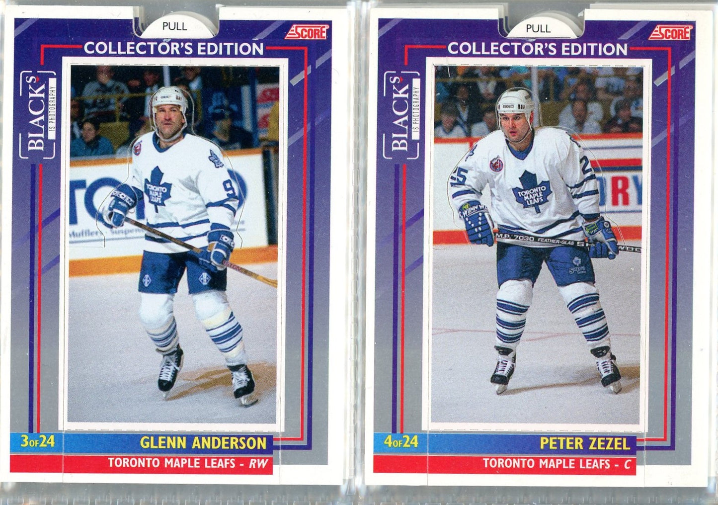 1993/94 Score Black's Toronto Maple Leafs Pop-Up Hockey Complete Set in Branded Binder (24 Pop-Up Cards)