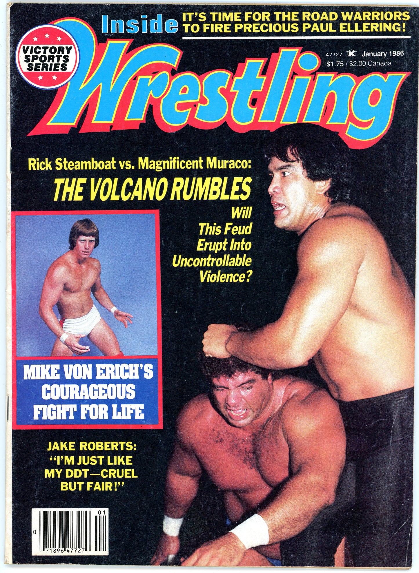 Inside Wrestling Vintage Magazine (January, 1986) Rick Steamboat, Magnificent Muraco