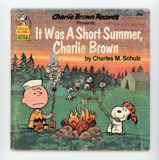 1980 Charlie Brown Records It Was a Short Summer, Charlie Brown 7" Vintage Vinyl Record and Book