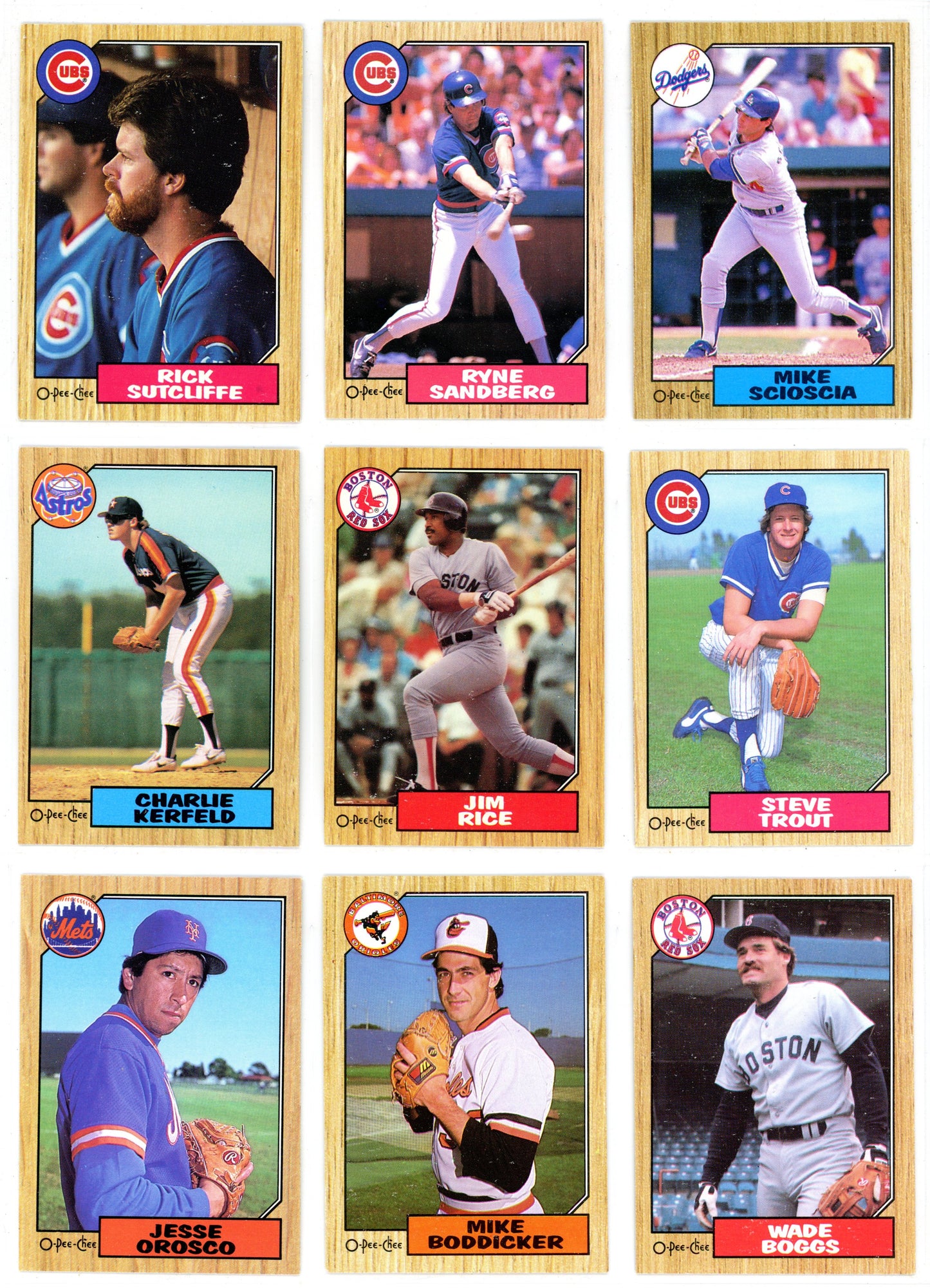 1987 O-Pee-Chee Baseball Card Complete Set (396 Cards) Barry Bonds Rookie High Grade!