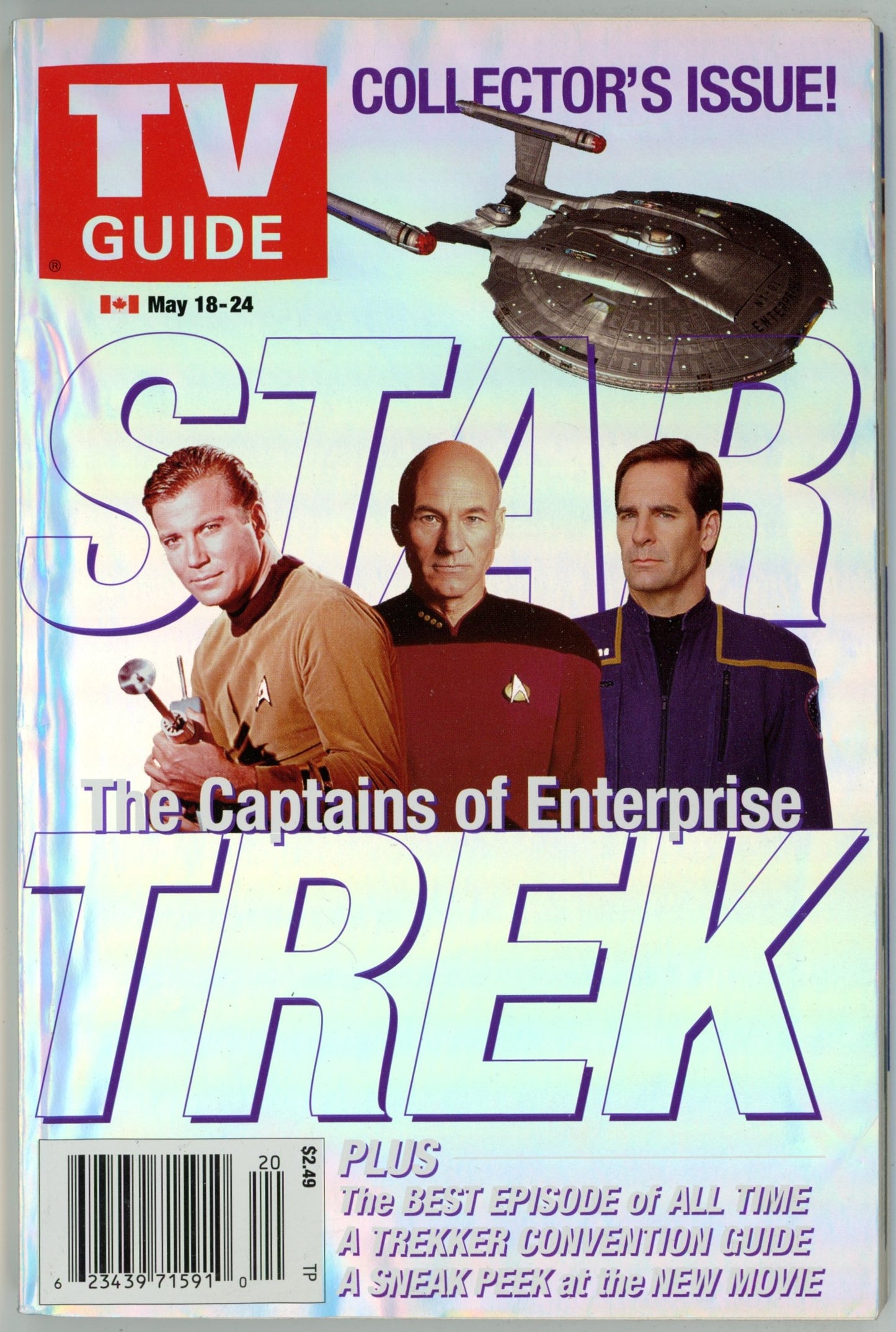 TV Guide Canada Vintage Magazine (May 18-24 2002) Newsstand Star Trek Collector's Issue