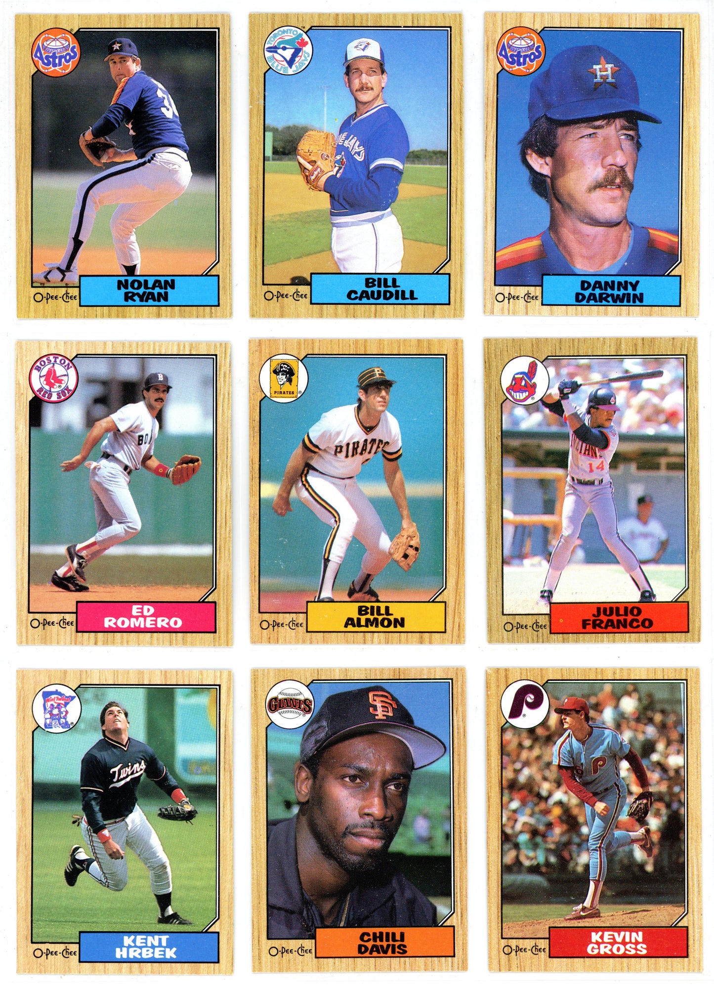 1987 O-Pee-Chee Baseball Card Complete Set (396 Cards) Barry Bonds Rookie High Grade!