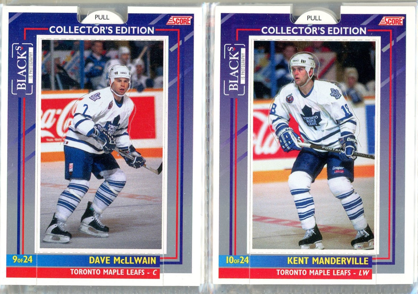 1993/94 Score Black's Toronto Maple Leafs Pop-Up Hockey Complete Set in Branded Binder (24 Pop-Up Cards)