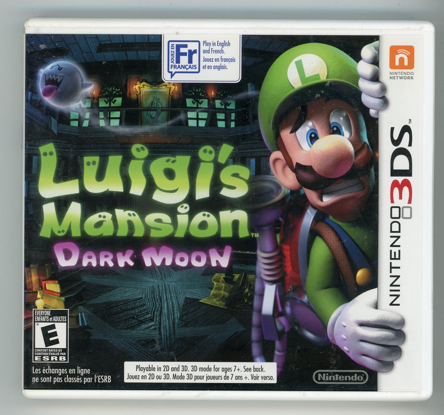 2013 Nintendo Luigi's Mansion: Dark Moon 3DS Video Game Cartridge In Box