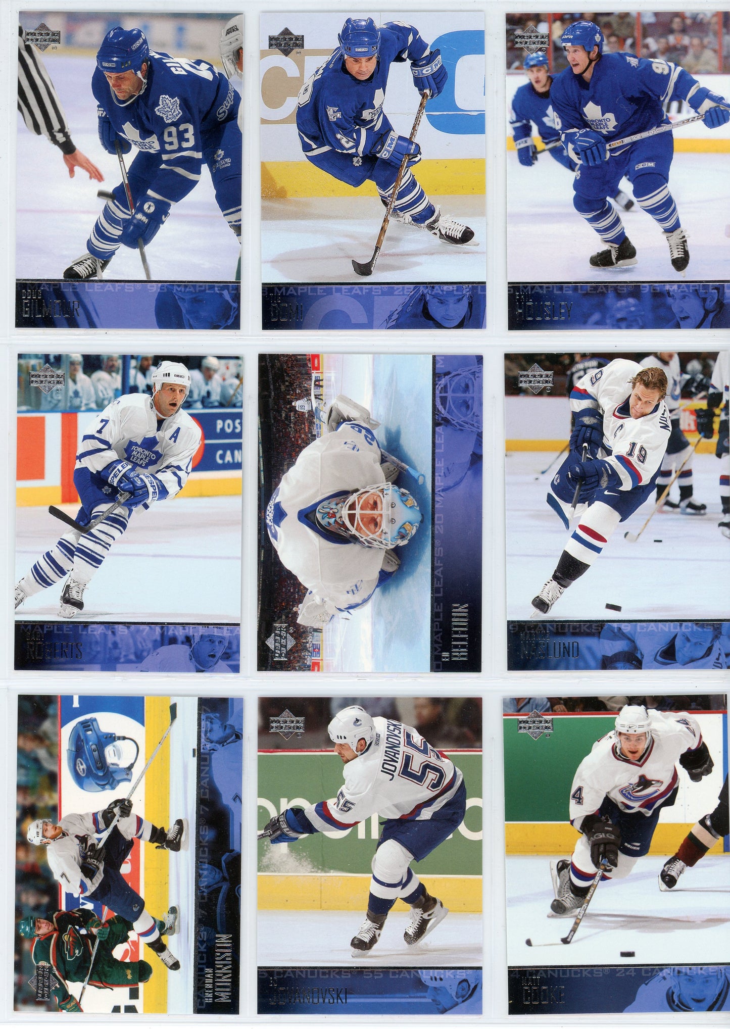 2003/04 Upper Deck NHL Hockey Series 1 Base Set (200 Cards)