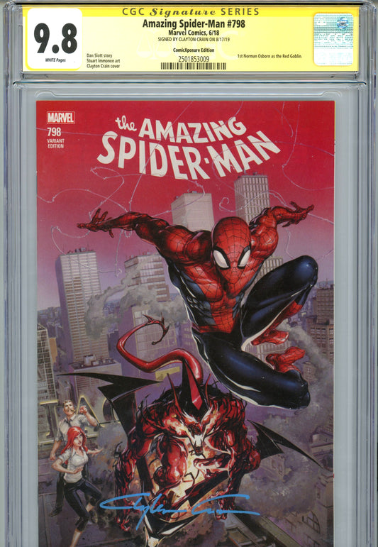 2018 Marvel Comics Amazing Spider-Man #798 Graded Comic Book CGC Signature 9.8 Variant Edition 1st Norman Osborn Red Goblin