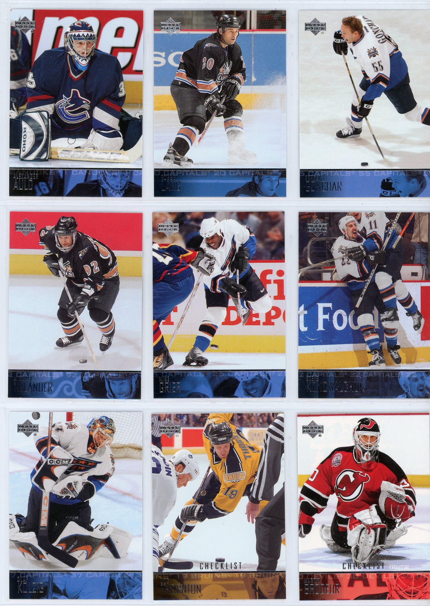 2003/04 Upper Deck NHL Hockey Series 1 Base Set (200 Cards)