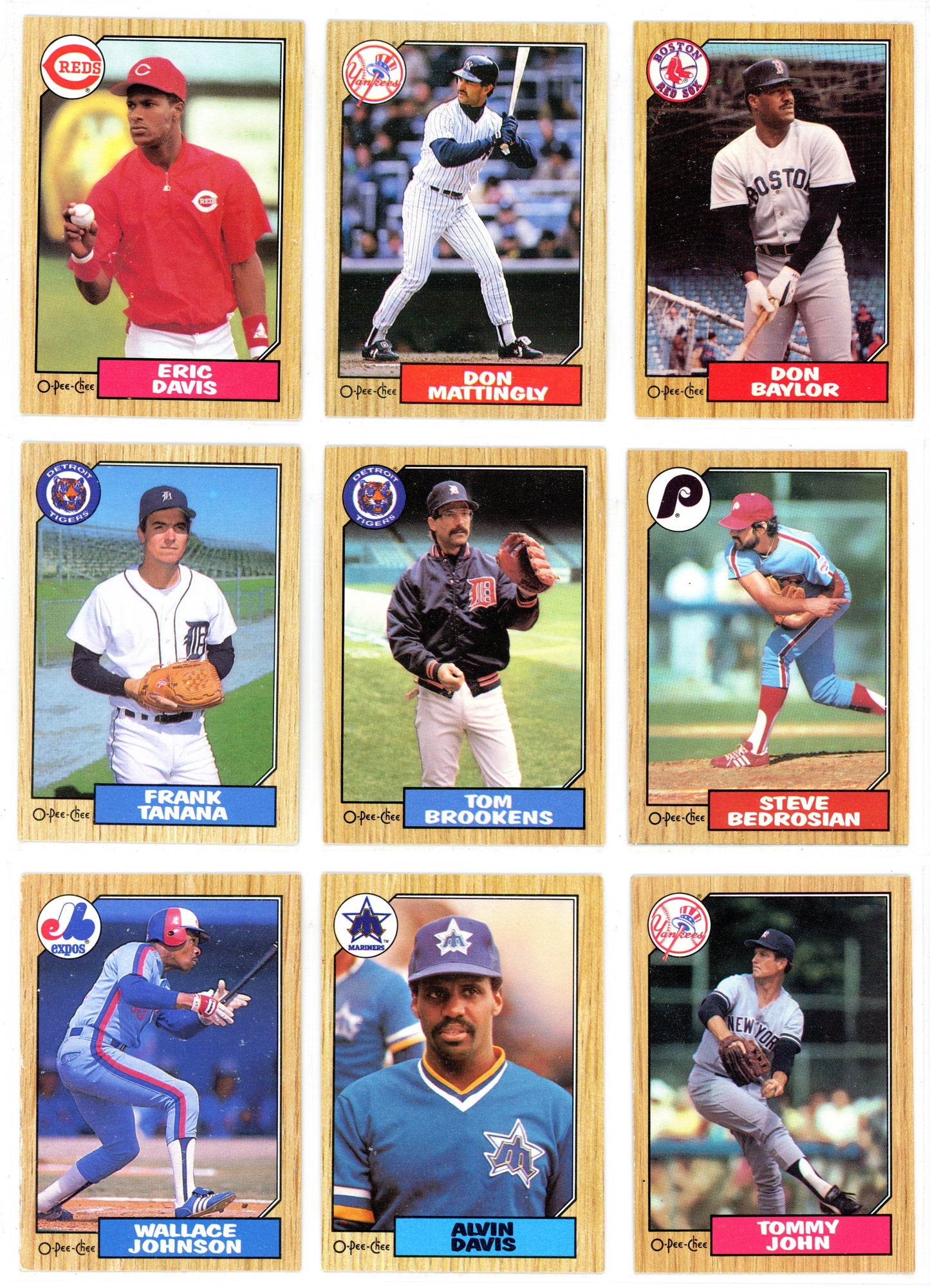 1987 O-Pee-Chee Baseball Card Complete Set (396 Cards) Barry Bonds Rookie High Grade!