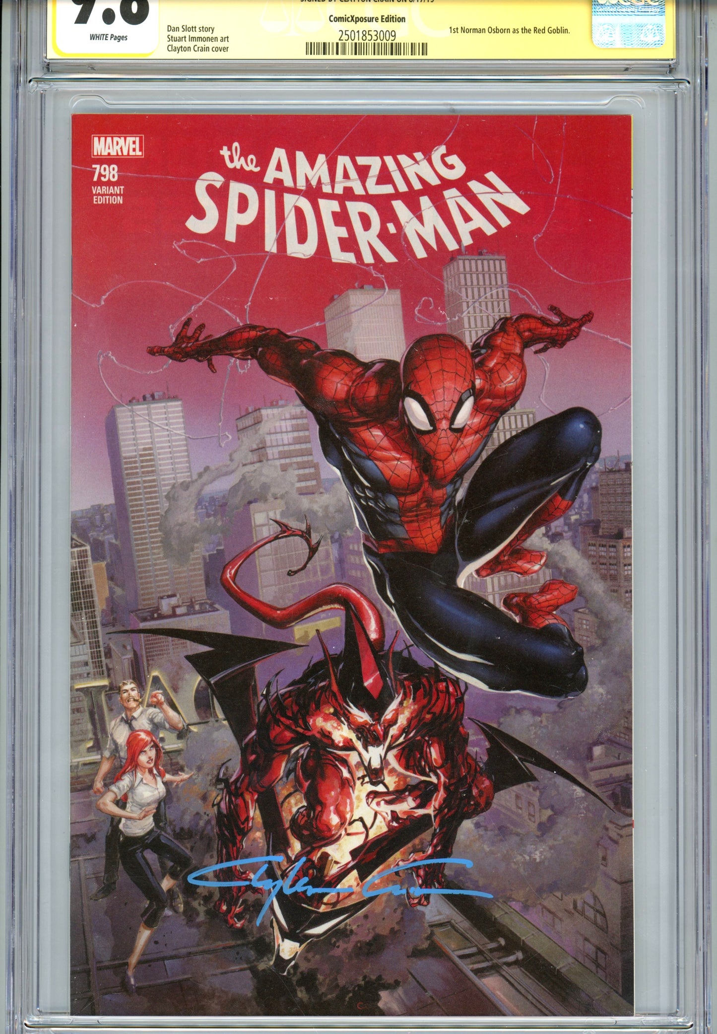 2018 Marvel Comics Amazing Spider-Man #798 Graded Comic Book CGC Signature 9.8 Variant Edition 1st Norman Osborn Red Goblin