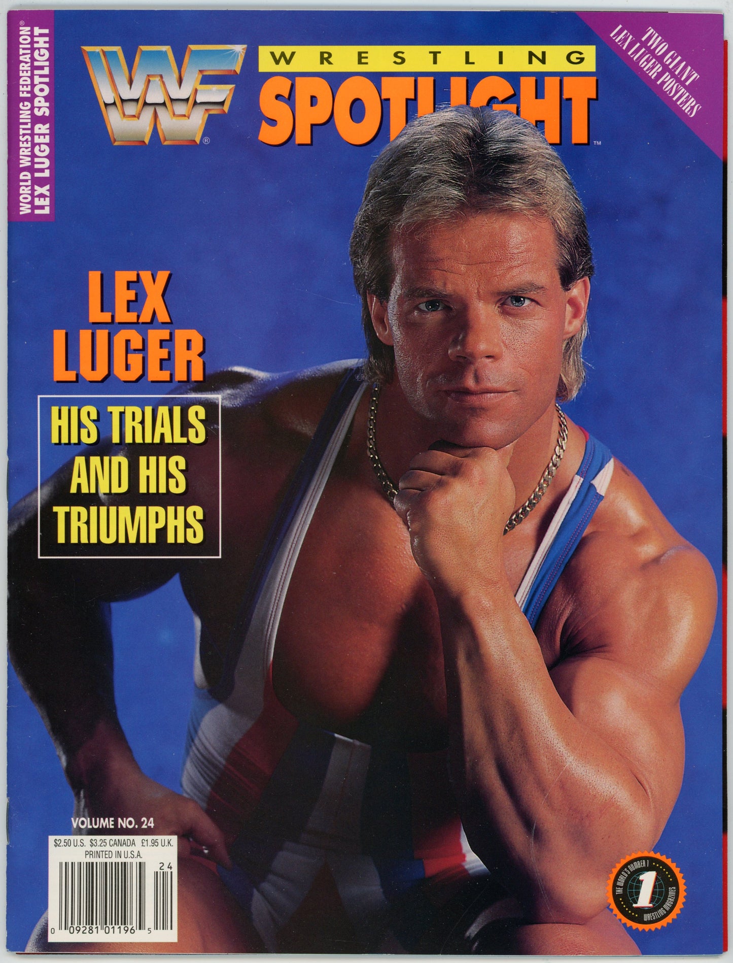 WWF WWE Wrestling Spotlight Volume 24 Vintage Magazine (1993) Lex Luger