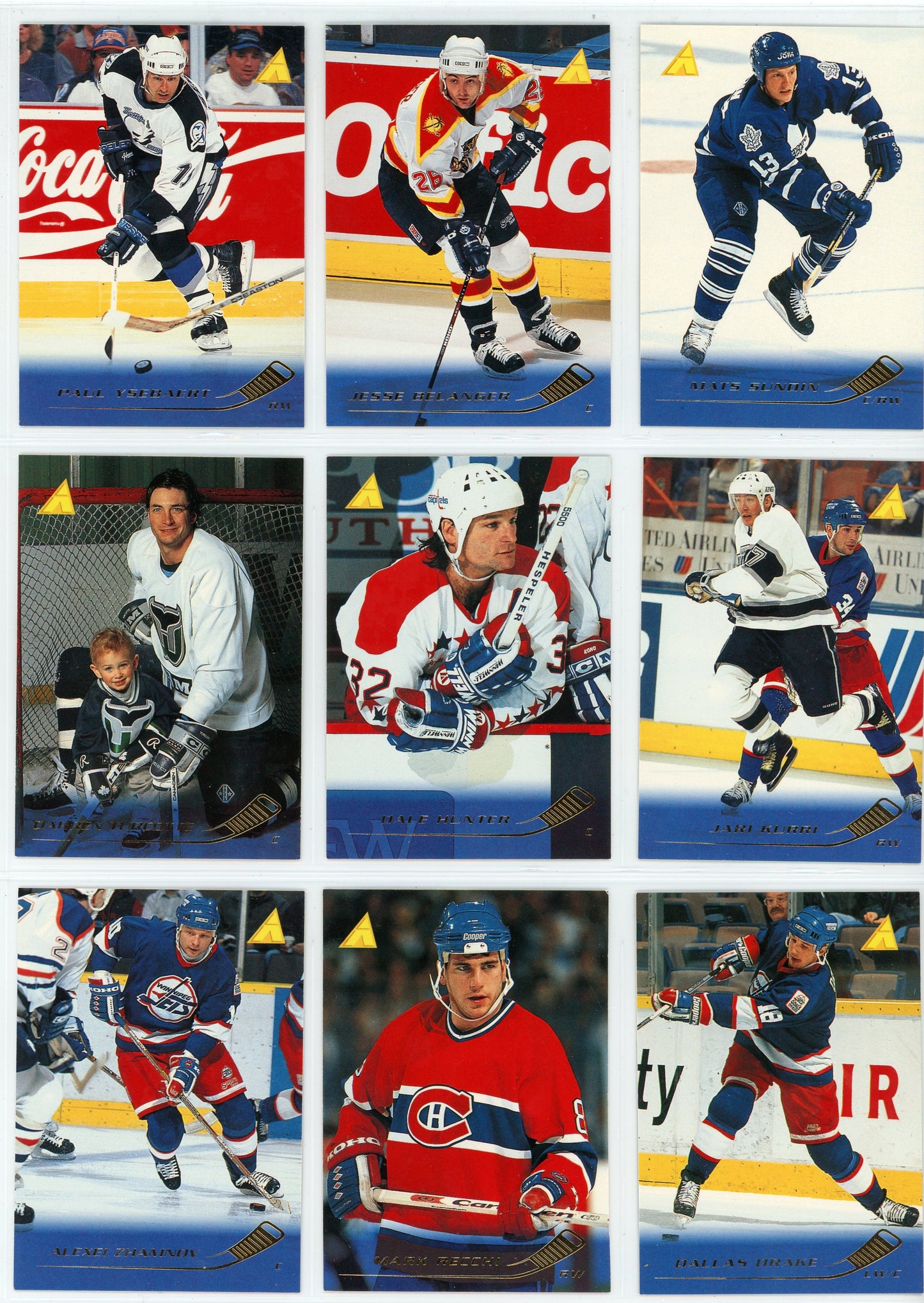 1995/96 Pinnacle NHL Hockey Complete Set (225 Cards)