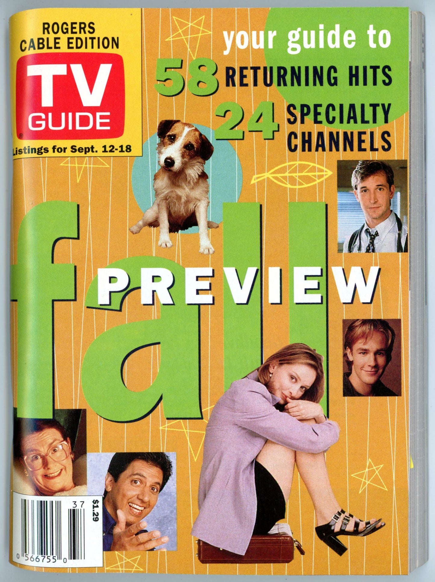 TV Guide Canada Vintage Magazine (September 12-18 1998) Newsstand Fall Preview