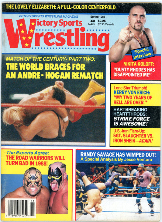 Victory Sports Wrestling Vintage Magazine (Spring 1988) Andre the Giant vs. Hulk Hogan