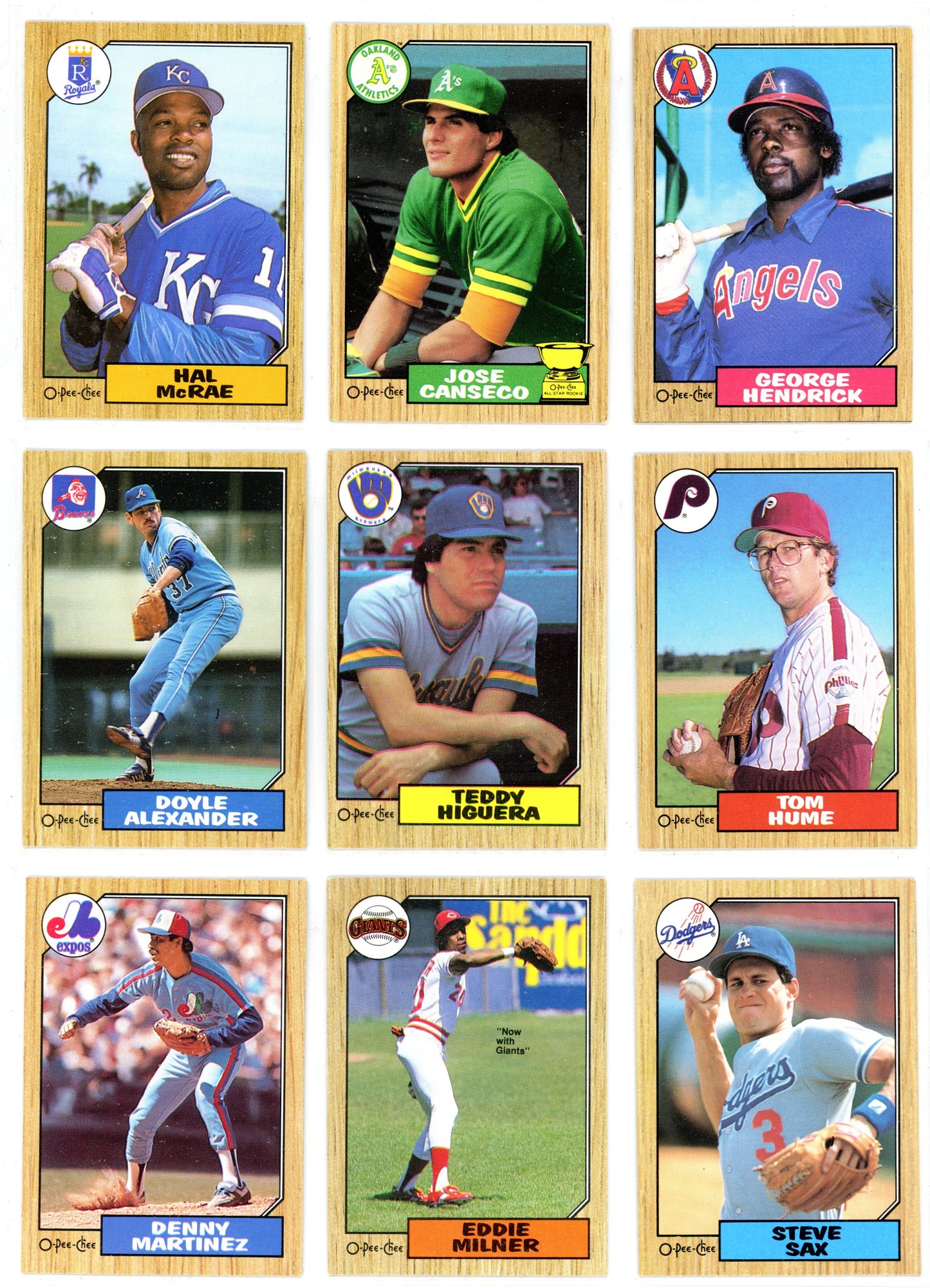 1987 O-Pee-Chee Baseball Card Complete Set (396 Cards) Barry Bonds Rookie High Grade!