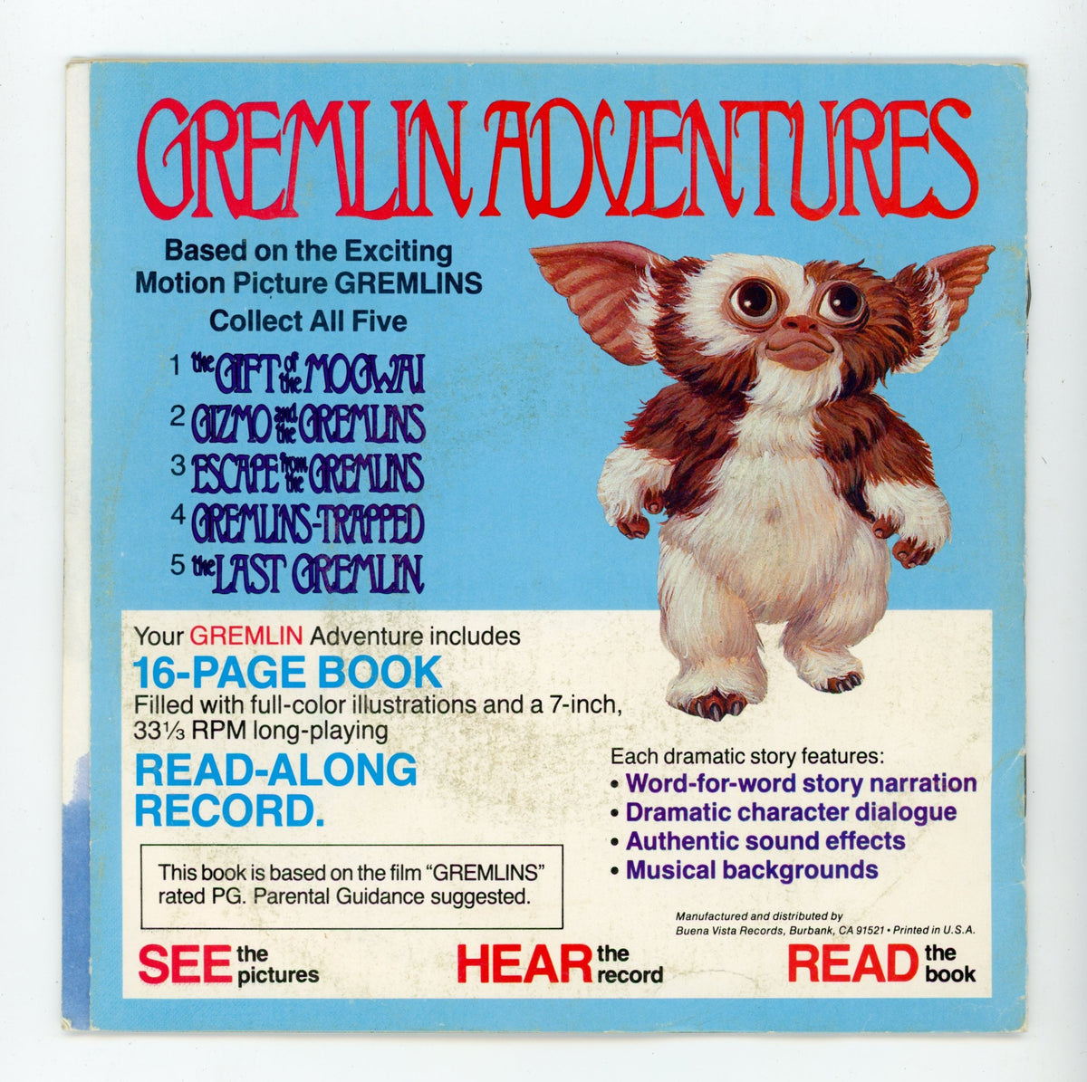 1984 Warner Bros. Escape from the Gremlins Story 3 33RPM 7