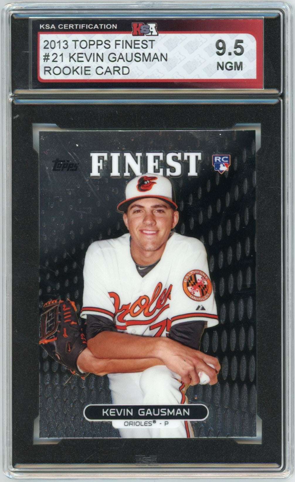 2013 Topps Finest Kevin Gausman #21 Graded Rookie Card KSA 9.5