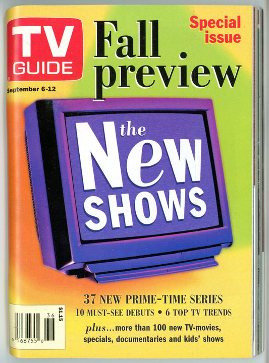 TV Guide Canada Vintage Magazine (September 6-12 1997) Newsstand Fall Preview