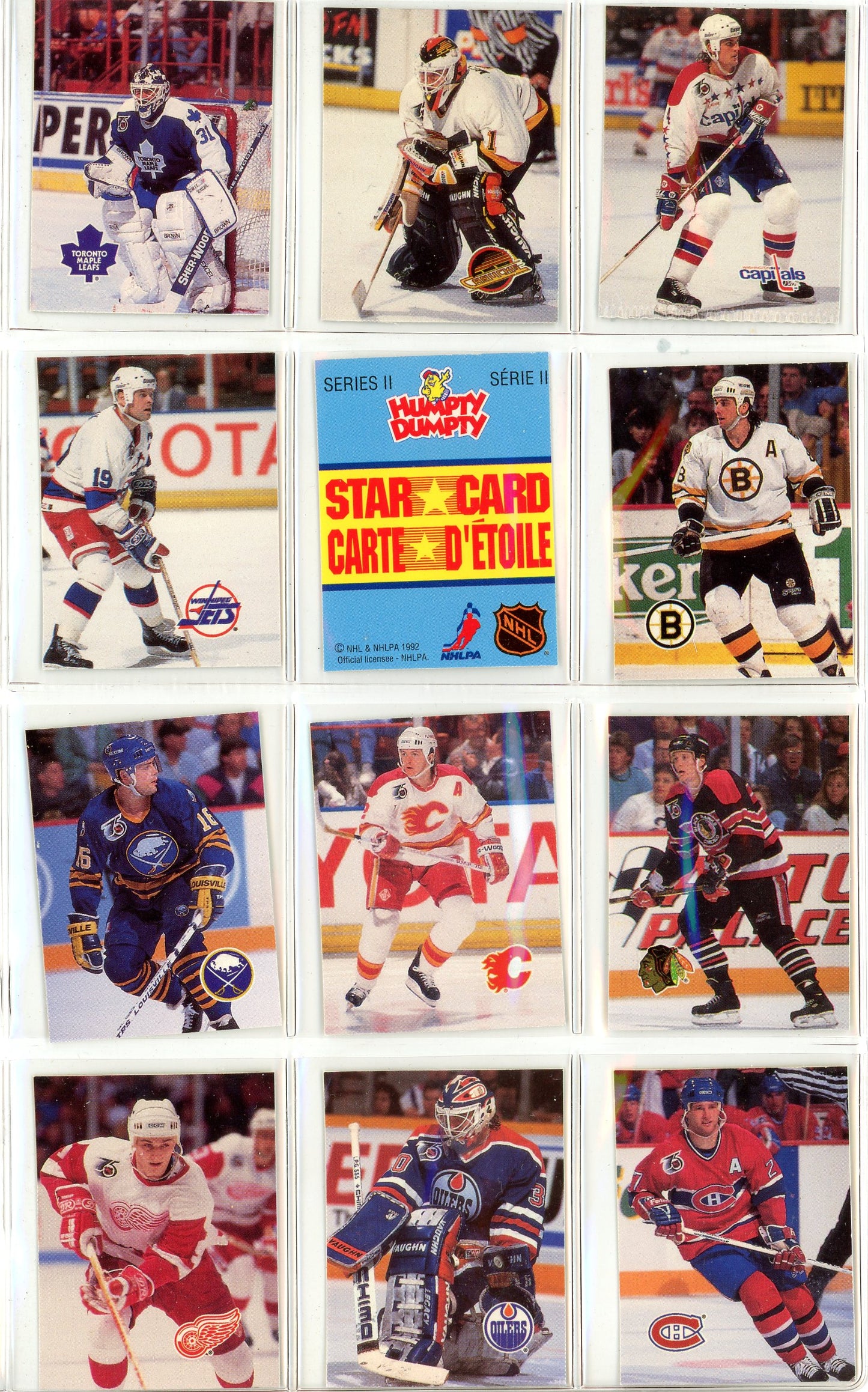 1992 Humpty Dumpty NHL Hockey Star Complete Set in Branded Binder (50 Mini Cards)