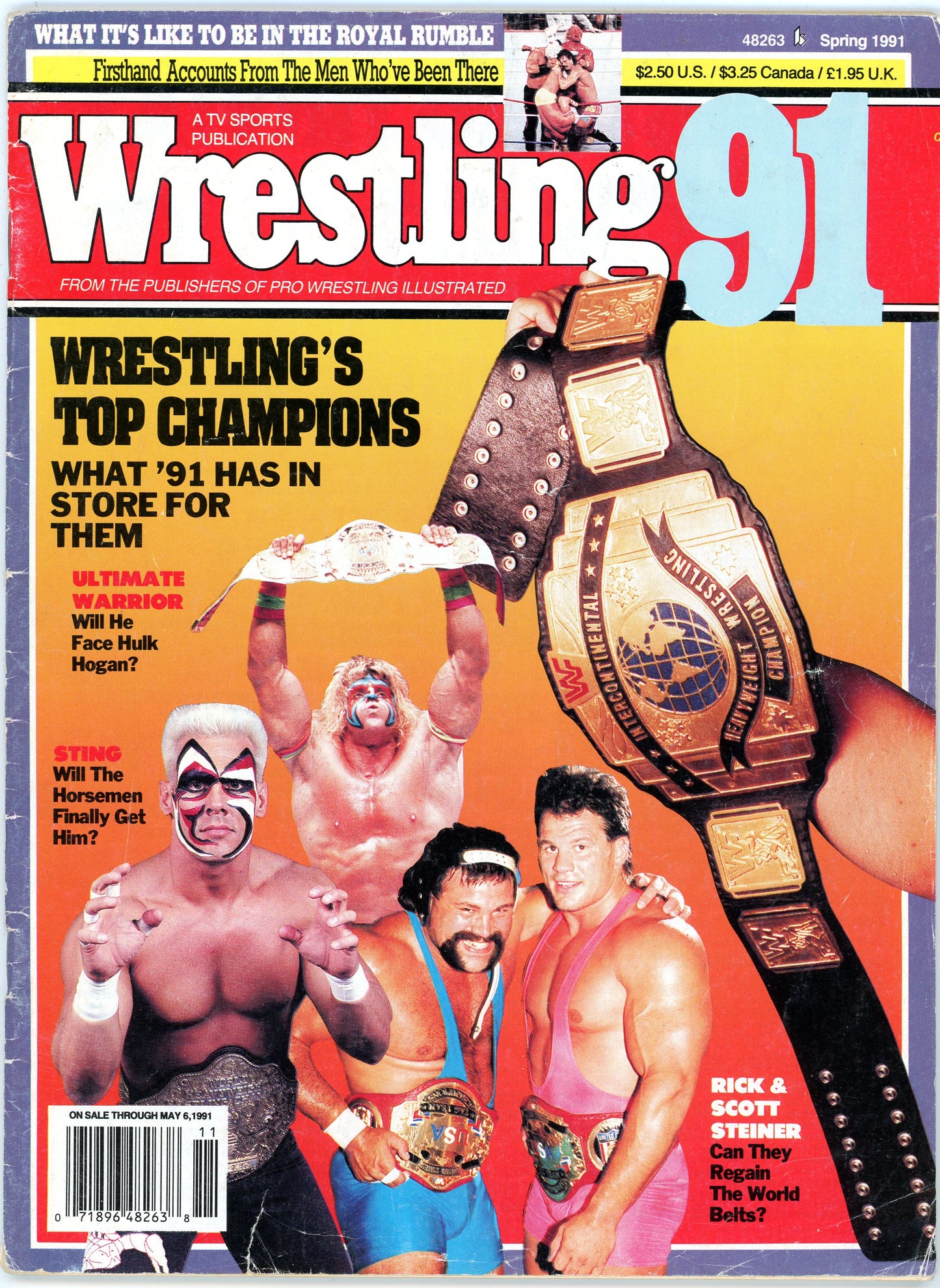 Wrestling '91 Vintage Magazine (Spring 1991) Sting, Ultimate Warrior