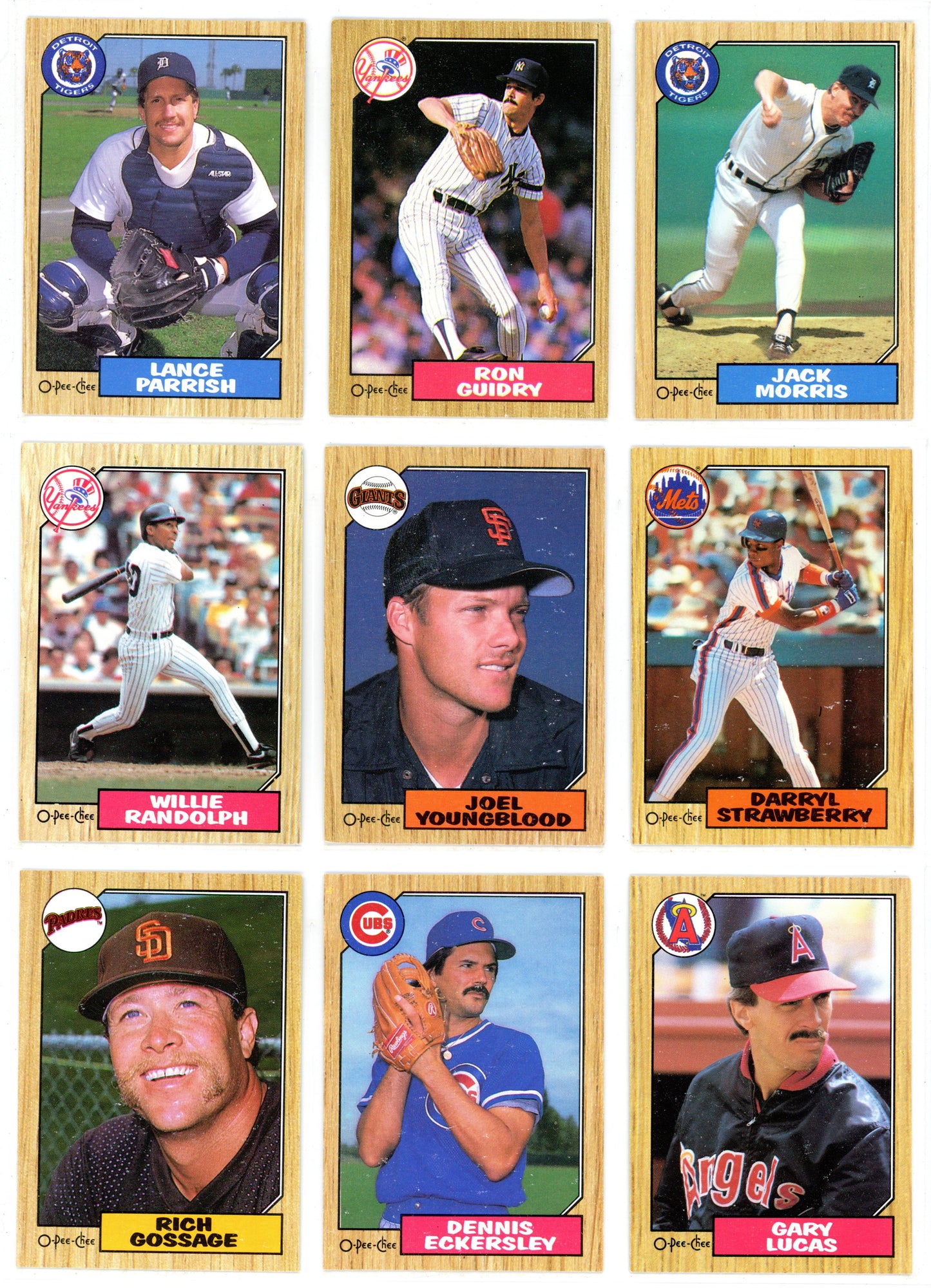 1987 O-Pee-Chee Baseball Card Complete Set (396 Cards) Barry Bonds Rookie High Grade!