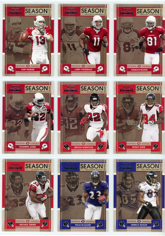 2008 Donruss Playoff Contenders NFL Football Base Set (100 Cards)