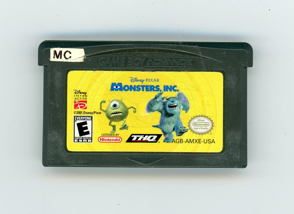 2001 THQ Monsters, Inc. Game Boy Advance Video Game Cartridge In Box