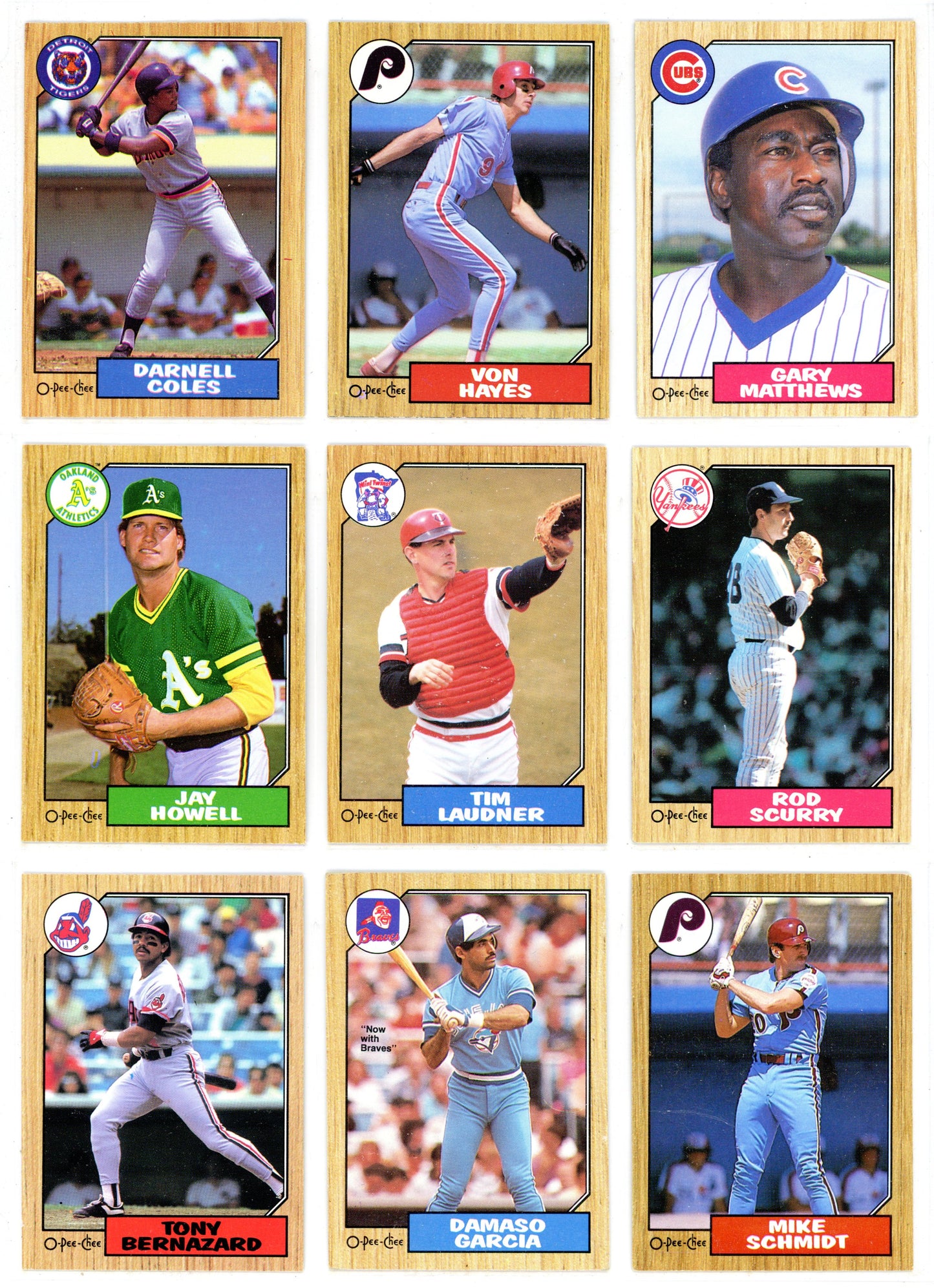 1987 O-Pee-Chee Baseball Card Complete Set (396 Cards) Barry Bonds Rookie High Grade!
