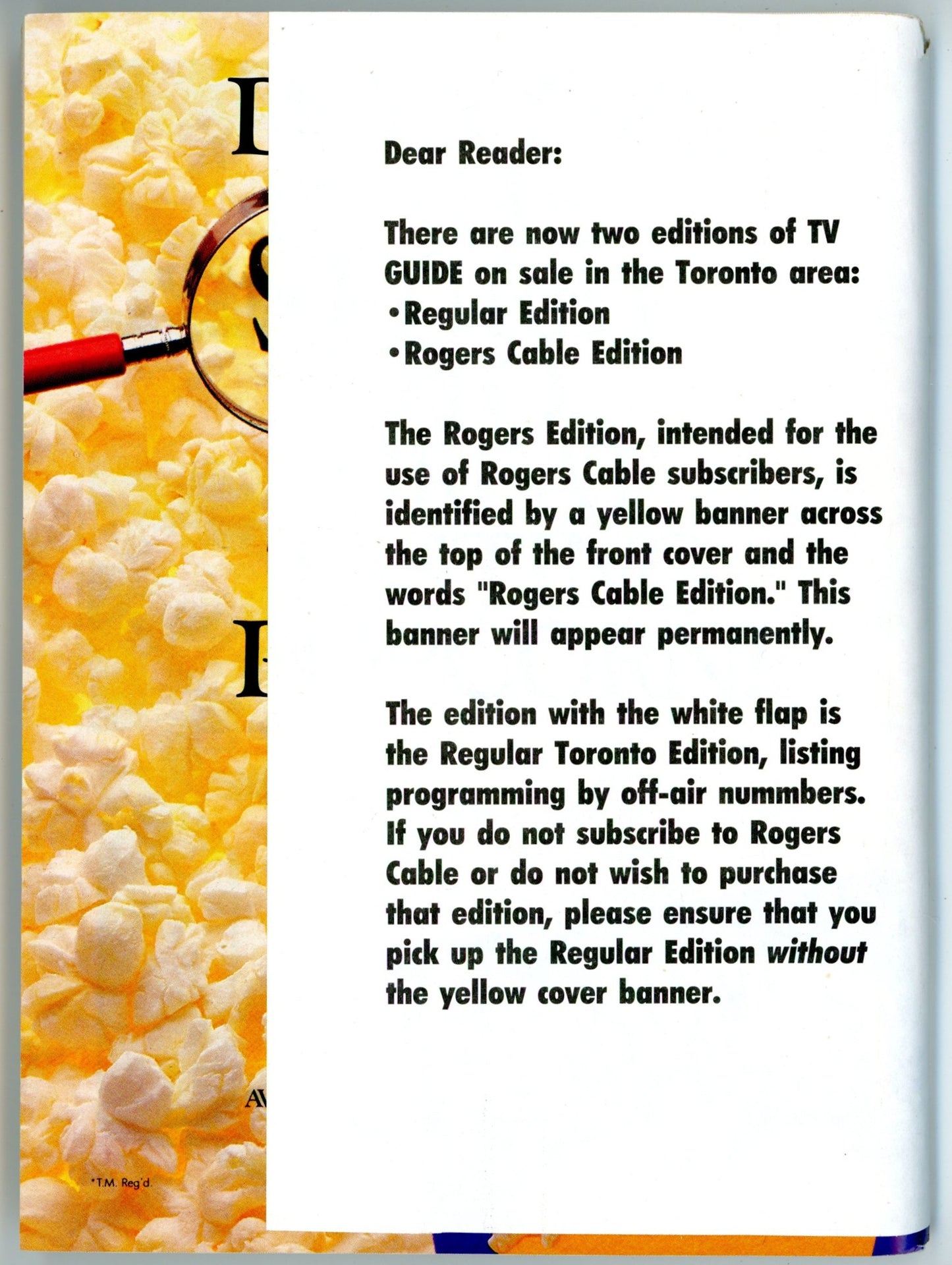 TV Guide Canada Vintage Magazine (September 14-20 1991) Newsstand Regular Toronto Fall Preview 2