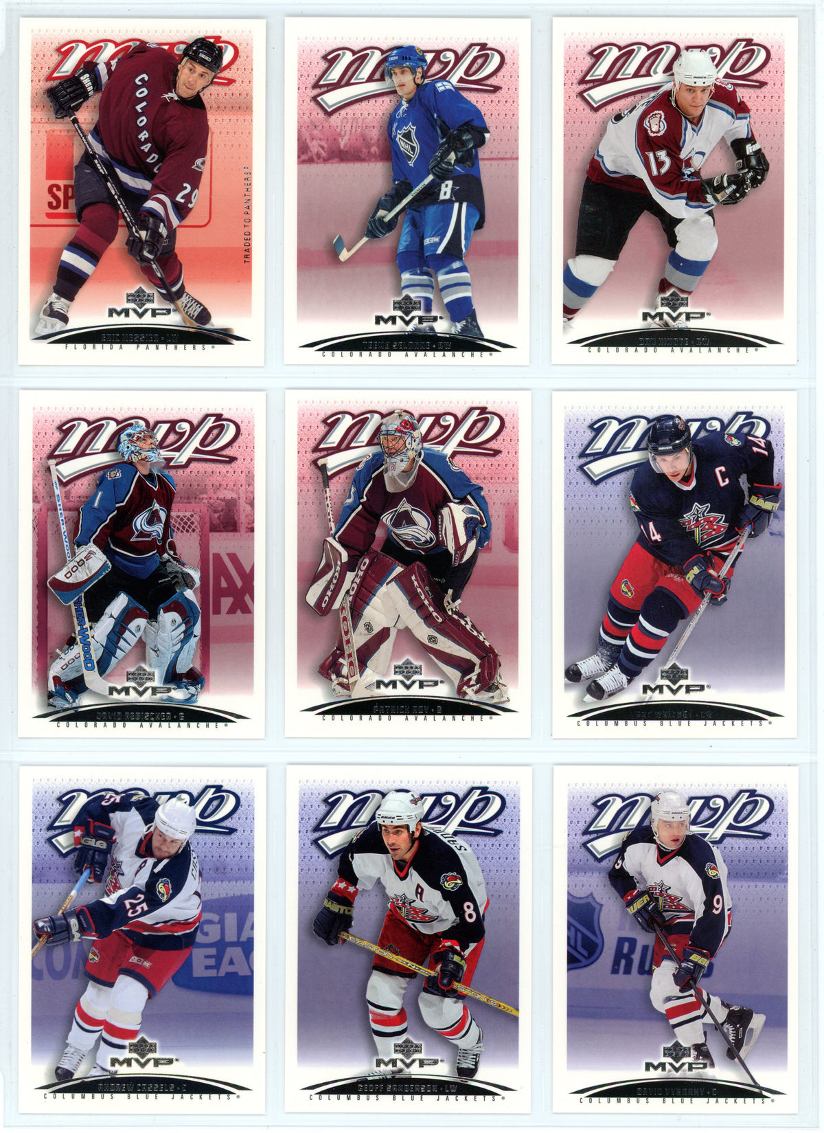 2003/04 Upper Deck MVP Hockey Card Complete Set (440 Cards) *No Redemption Rookie Cards*