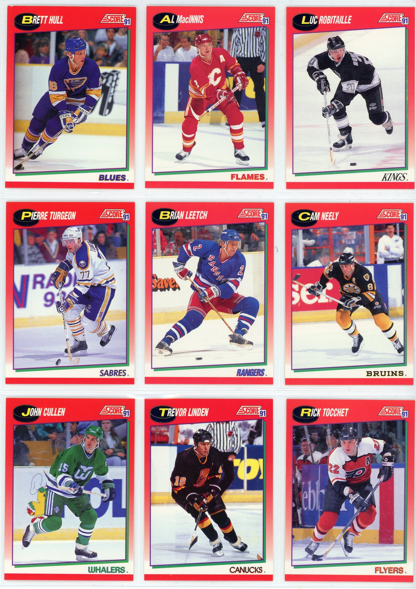 1991/92 Score Canadian English NHL Hockey Card Complete Set (660 Cards)