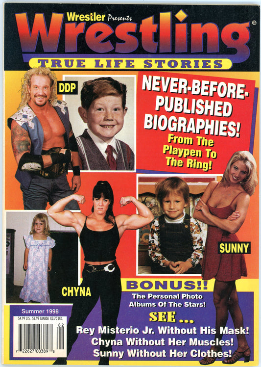 Wrestler Presents Wrestling True Life Stories Vintage Magazine (Summer 1998) DDP, Chyna, Sunny Biographies