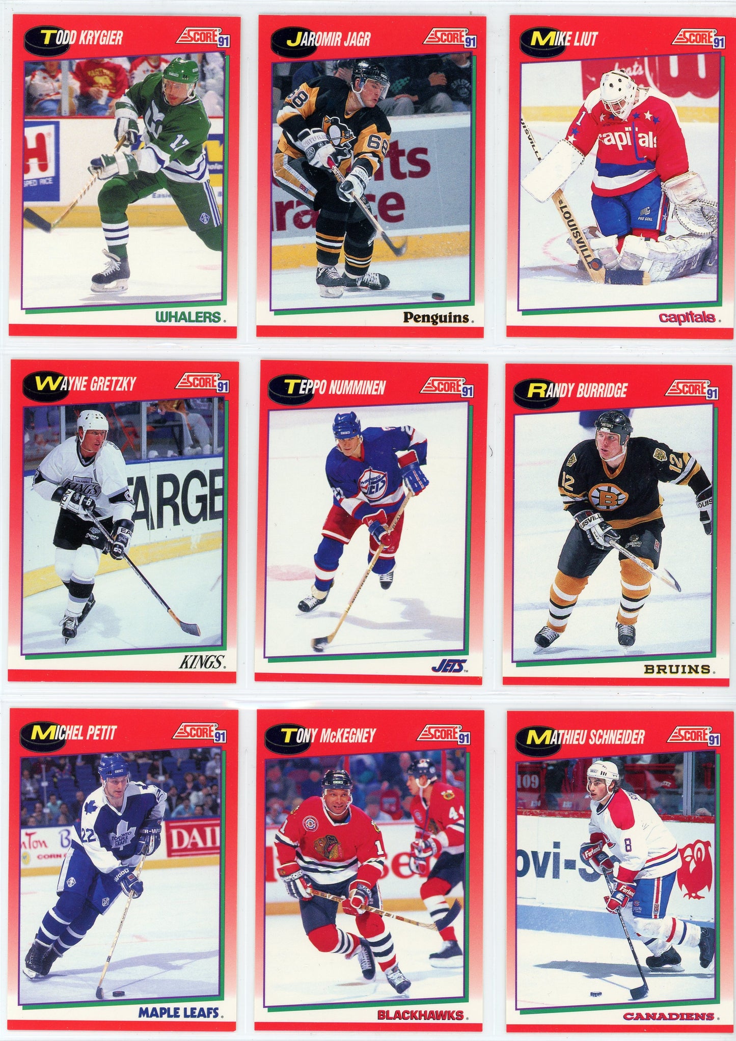 1991/92 Score Canadian English NHL Hockey Card Complete Set (660 Cards)