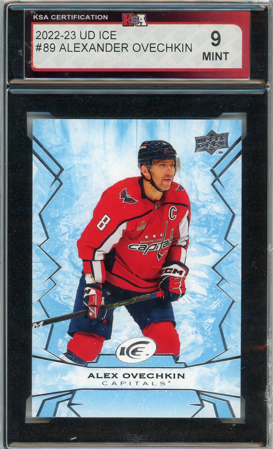 2022/23 Upper Deck Ice Alexander Ovechkin Graded Card #89 KSA 9