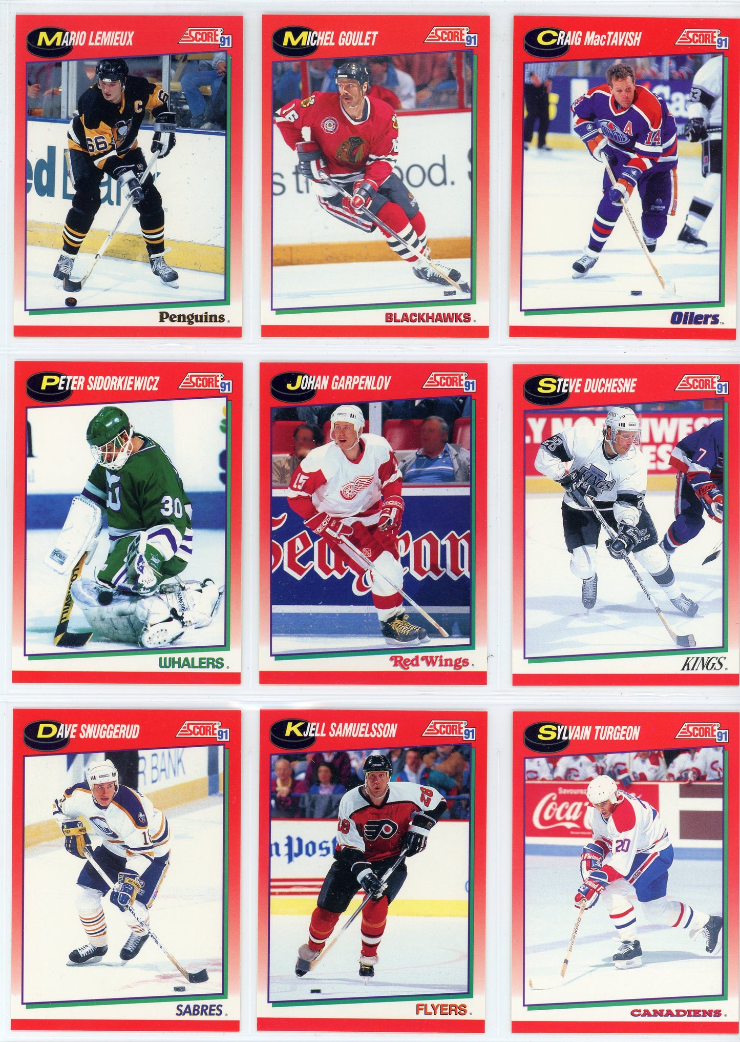 1991/92 Score Canadian English NHL Hockey Card Complete Set (660 Cards)