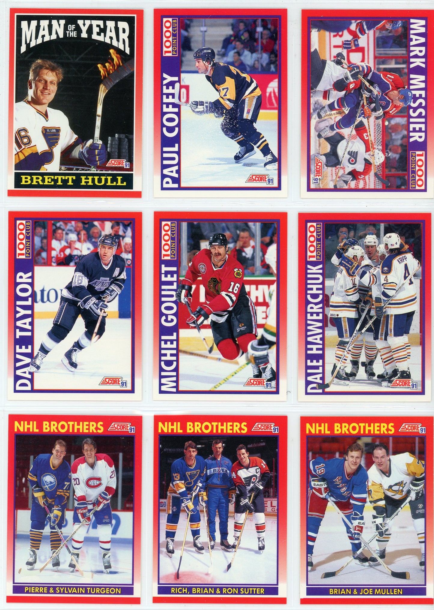 1991/92 Score Canadian English NHL Hockey Card Complete Set (660 Cards)